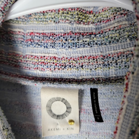 Akemi + Kin Sleeveless Cowl Neck Pocket Dress S Striped Knit Cozy Cottagecore - Picture 4 of 13